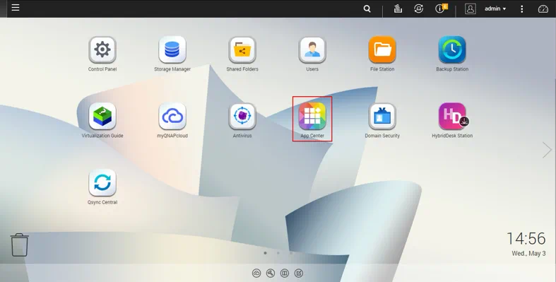 Espere mientras NAKIVO Backup & Replication se instala en su NAS QNAP.