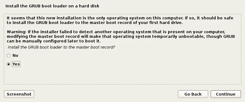 Cómo instalar Kali Linux en VMware: Instalación del gestor de arranque GRUB