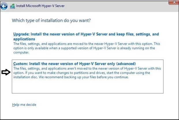 How to Install Hyper-V_Installation Type
