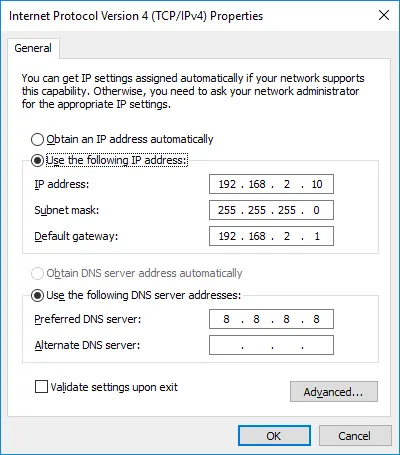 Hyper-V nested virtualization networking - setting the IP address for the nested VM