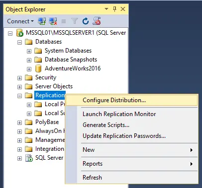 Configuring Distribution