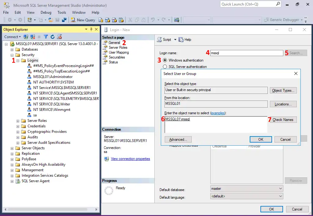 Configuring users and permissions