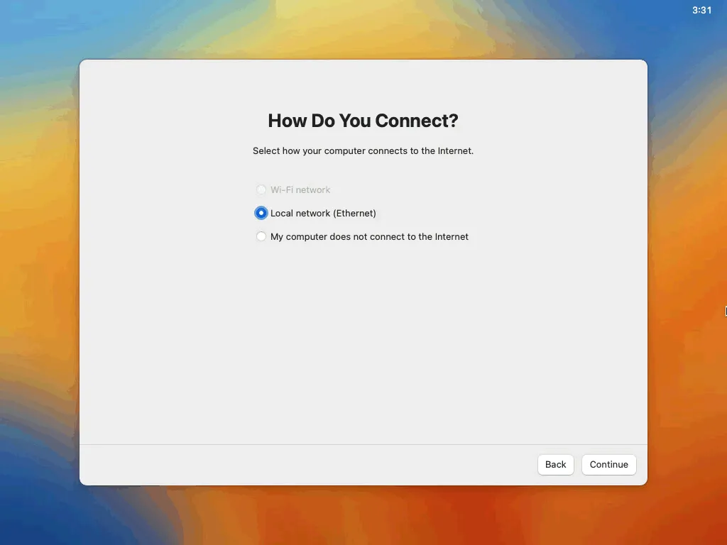 A network issue occurred when we install macOS in VMware vSphere
