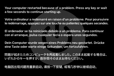 The critical error with the macOS boot loop