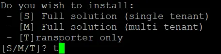 Installing Transporter only using the NAKIVO installer for Linux