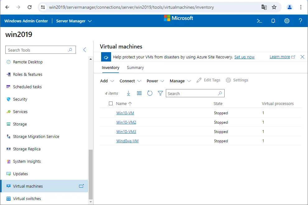 Cloning Hyper-V virtual machines in Windows Admin Center