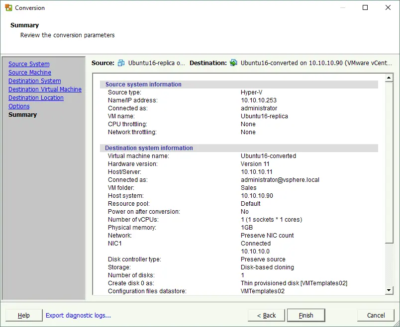 Checking the summary