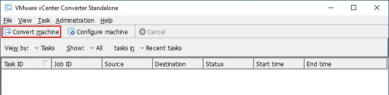 Opening VMware vCenter Converter Standalone