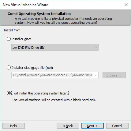 Import VHD to VMware after conversion