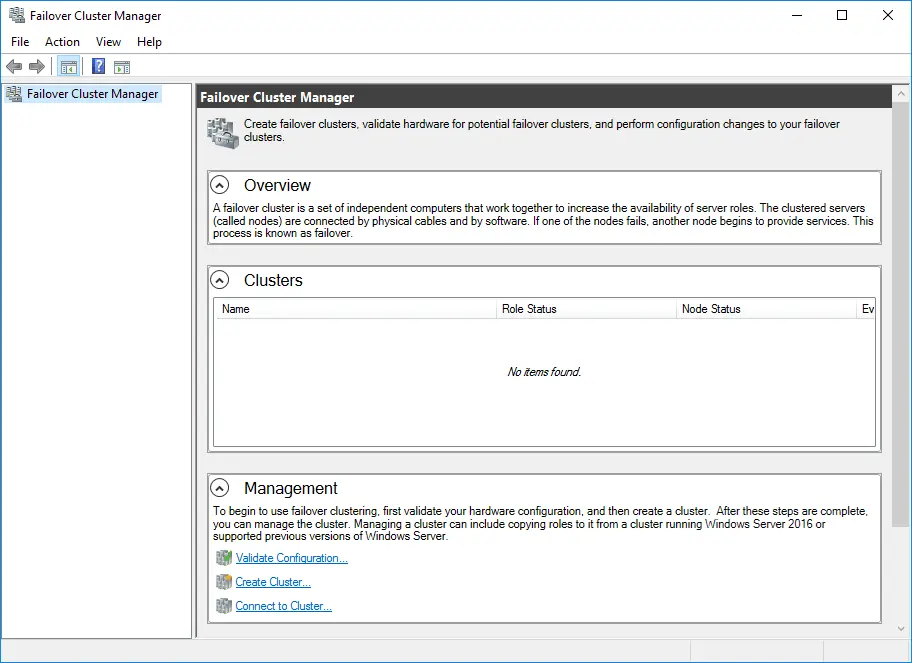 Failover Cluster Manager