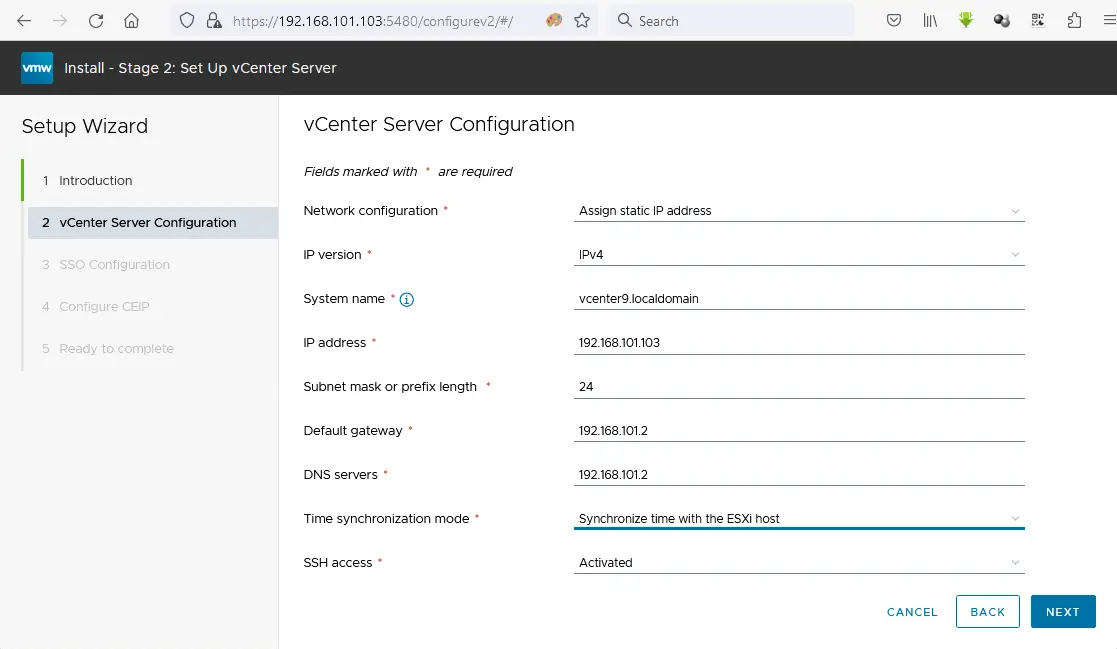 The second stage of VSCA configuration