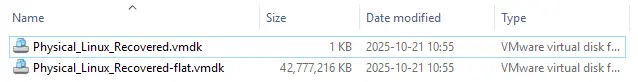 The renamed virtual disk files