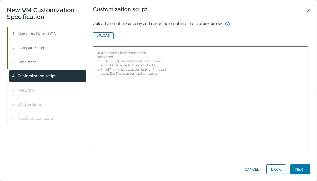 Use a guest OS customization script