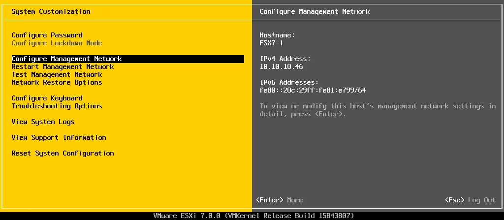 DCUI for ESXi