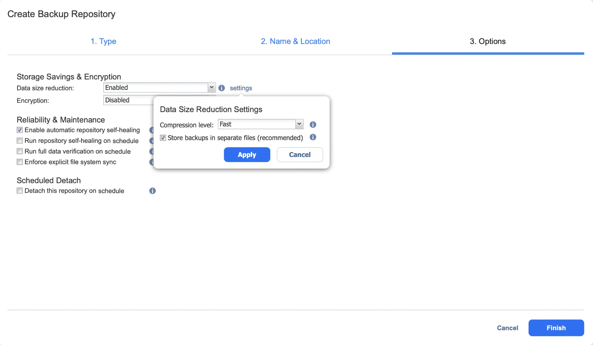 Configuring repository options