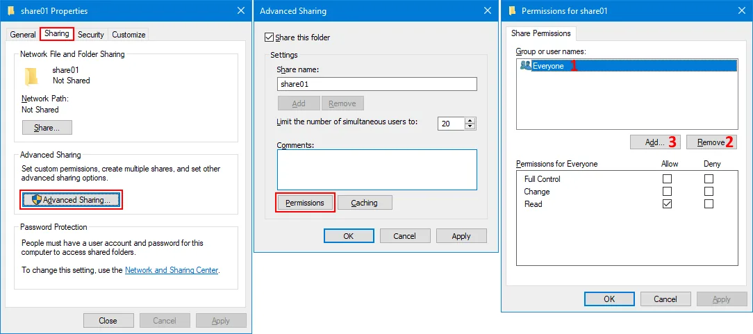 Advanced Sharing settings 2