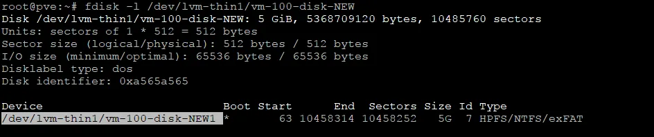 Checking partitions inside a virtual disk