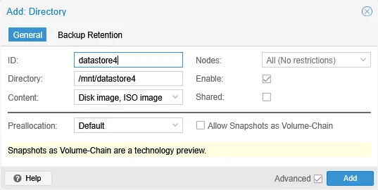 Setting the Directory datastore parameters