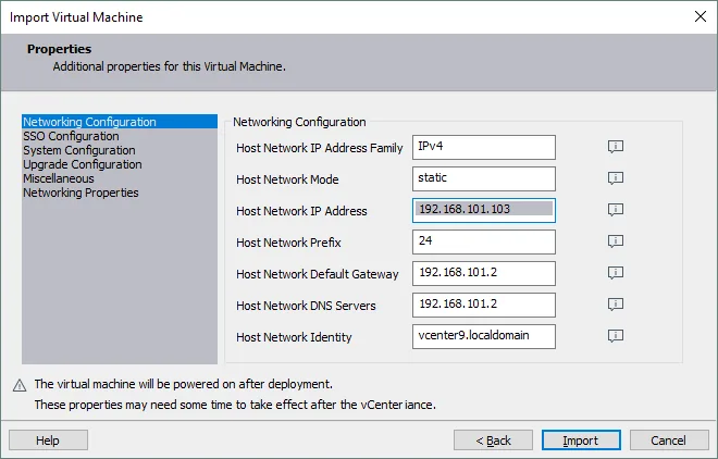 Configuring networking